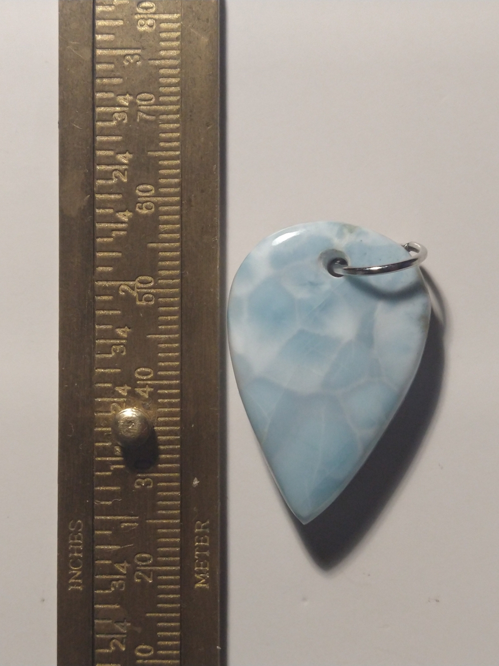 Beautiful Blue Larimar Teardrop Pendant